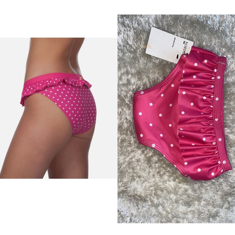 Panache Betty Polka Dot Low Rise Frill Bikini Swimsuit Swim Bottom - Picture 1 of 9